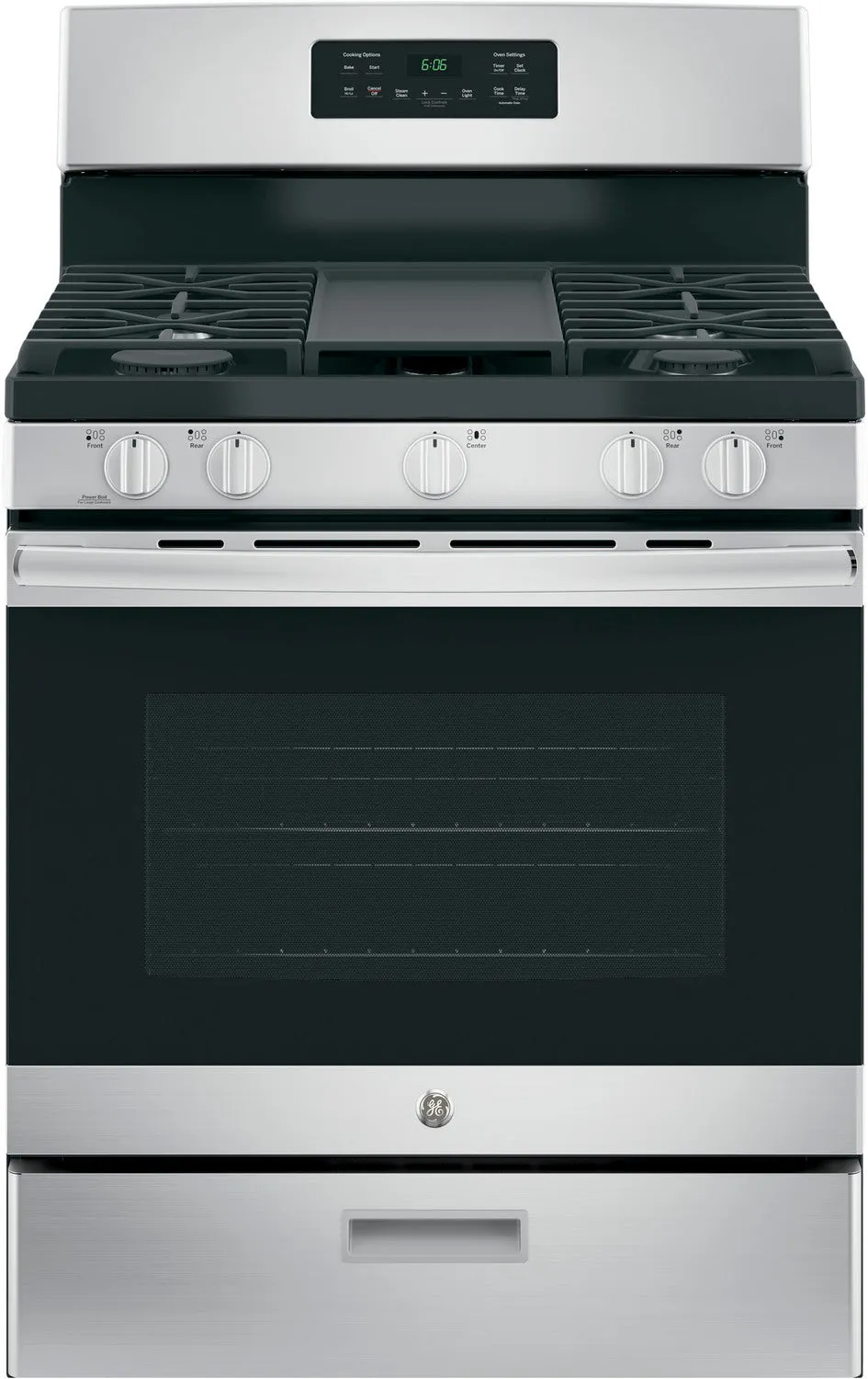 GE Stainless Steel Freestanding Gas Range (5.0 Cu. Ft.) - JCGBS66SEKSS