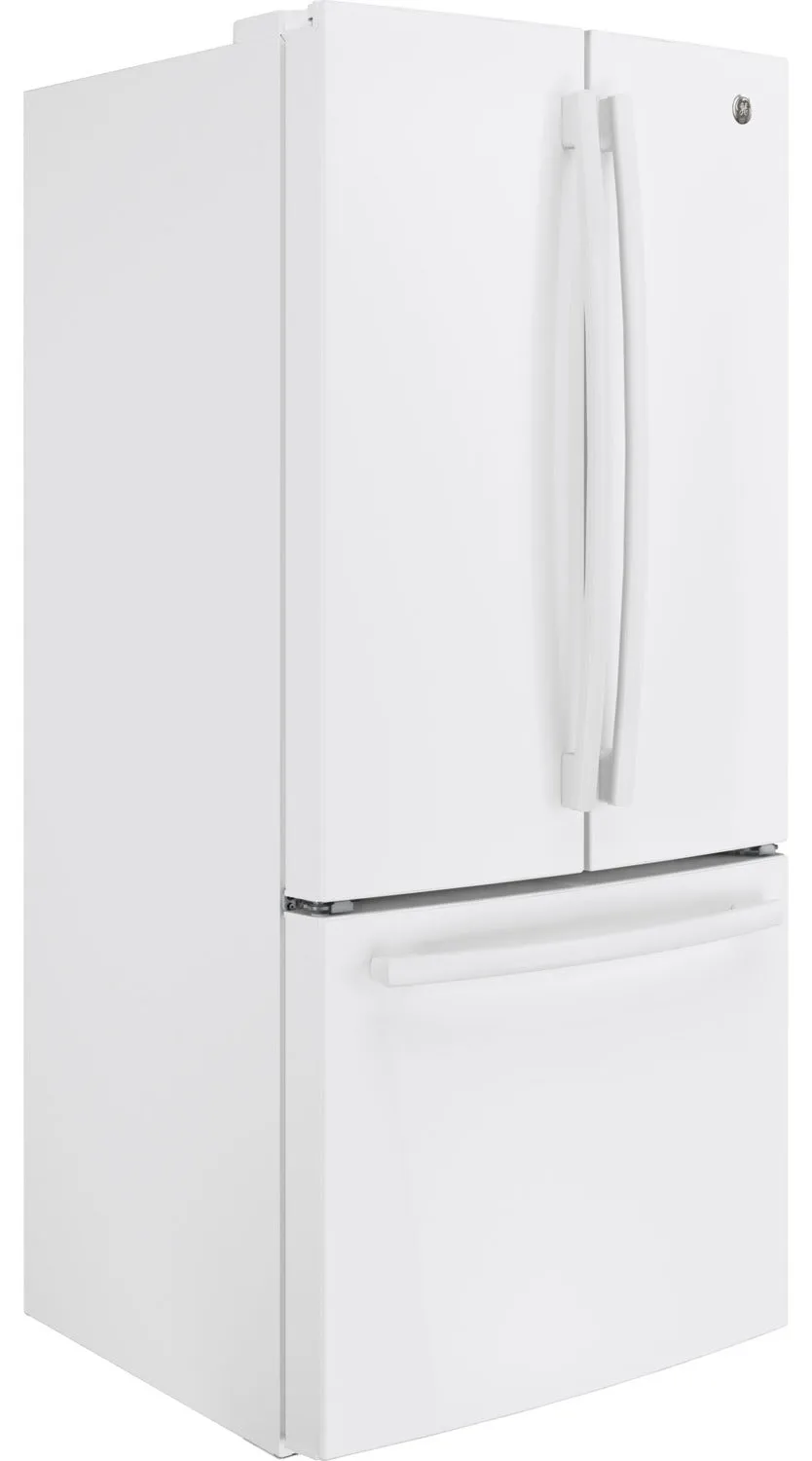 GE White Counter-Depth French Door Refrigerator (18.6 Cu. Ft.) - GWE19JGLWW