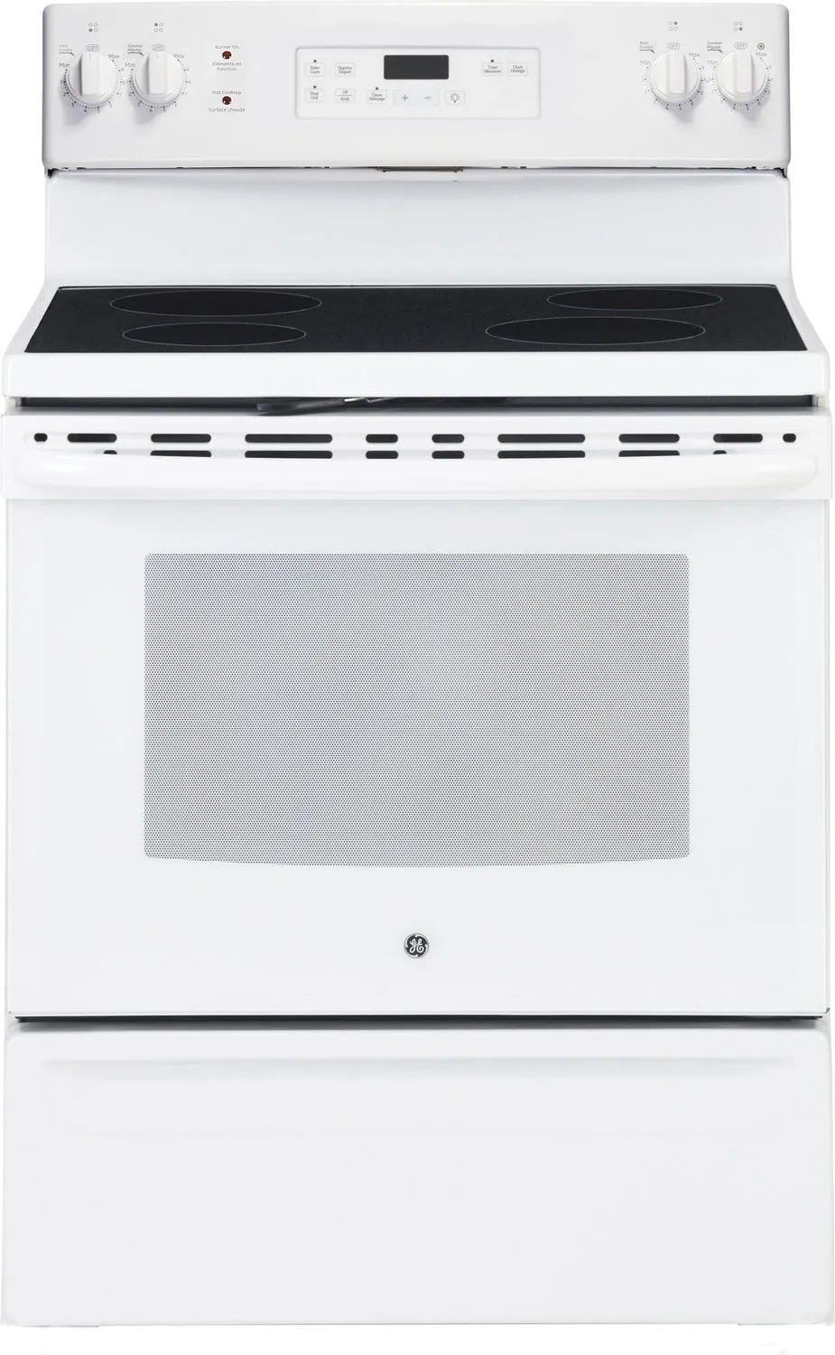 GE White Freestanding Electric Range (5.0 Cu. Ft.) - JCB630DKWW