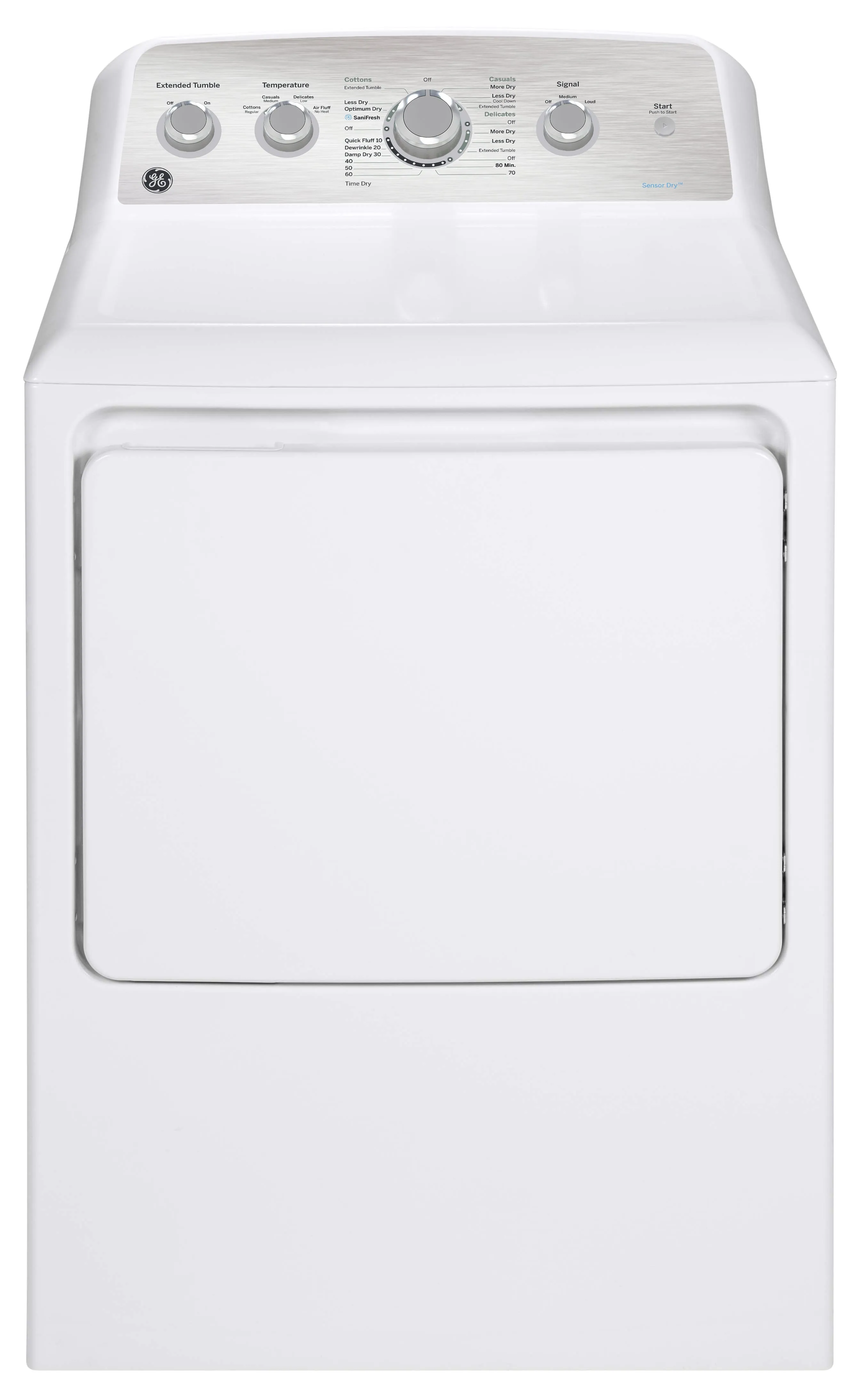 GE White Gas Dryer with SaniFresh Cycle (7.2 Cu. Ft.) - GTD45GBMRWS