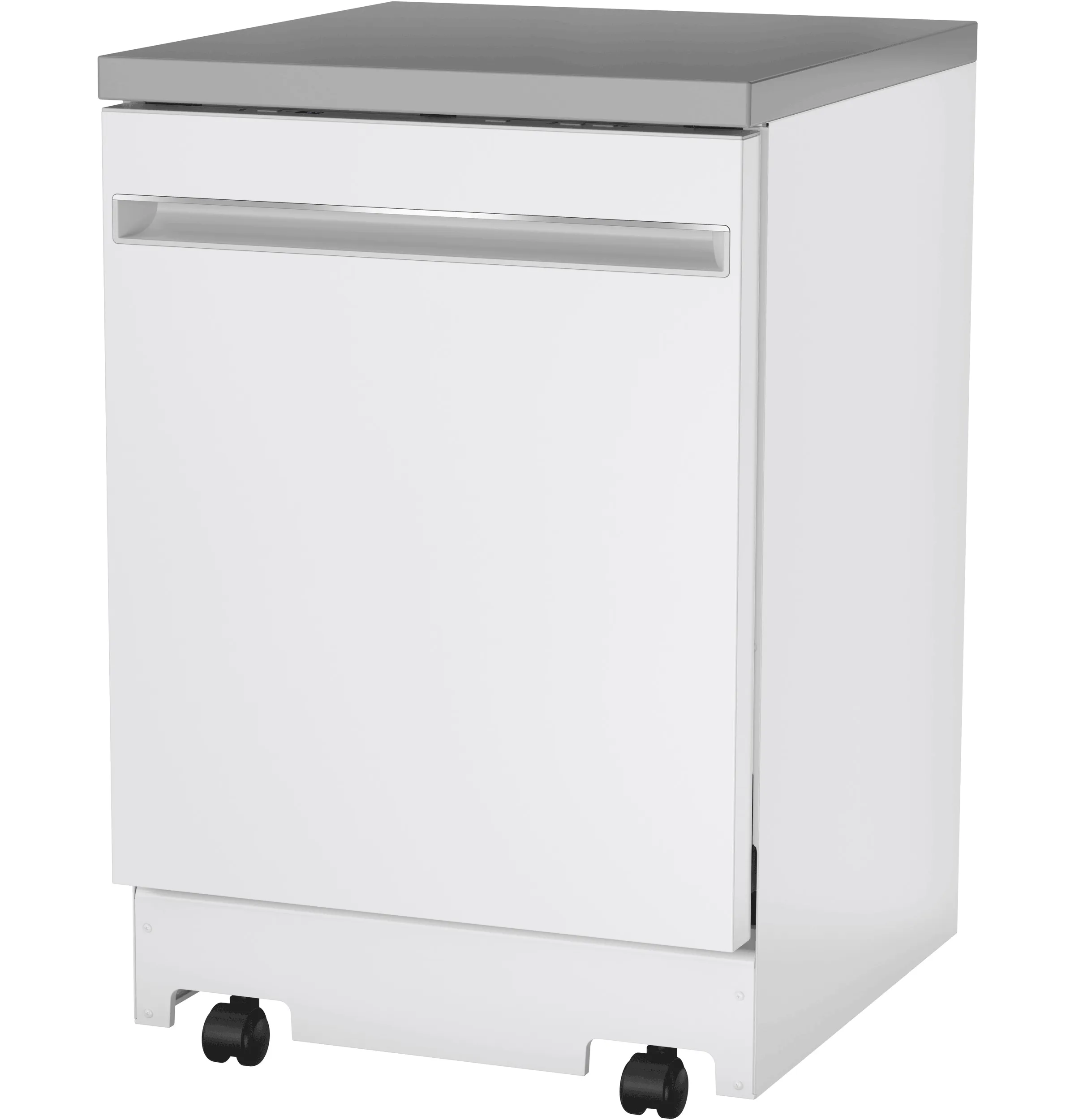 GE White Portable 24" Dishwasher- GPT225SGLWW