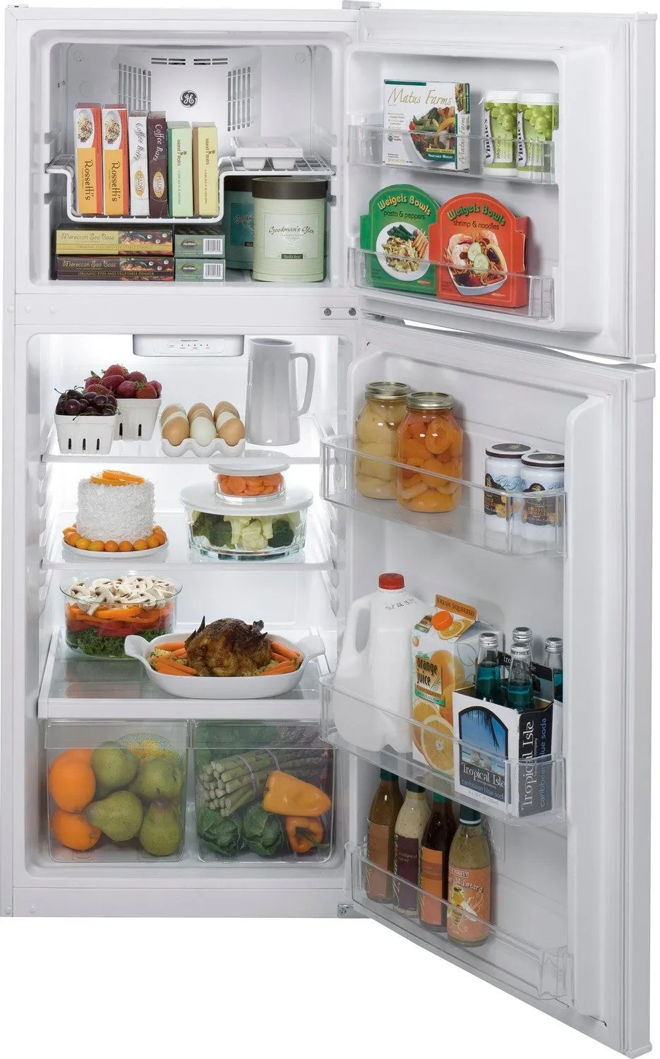 GE White Top-Freezer Refrigerator (11.55 Cu. Ft.) - GPE12FGKWW