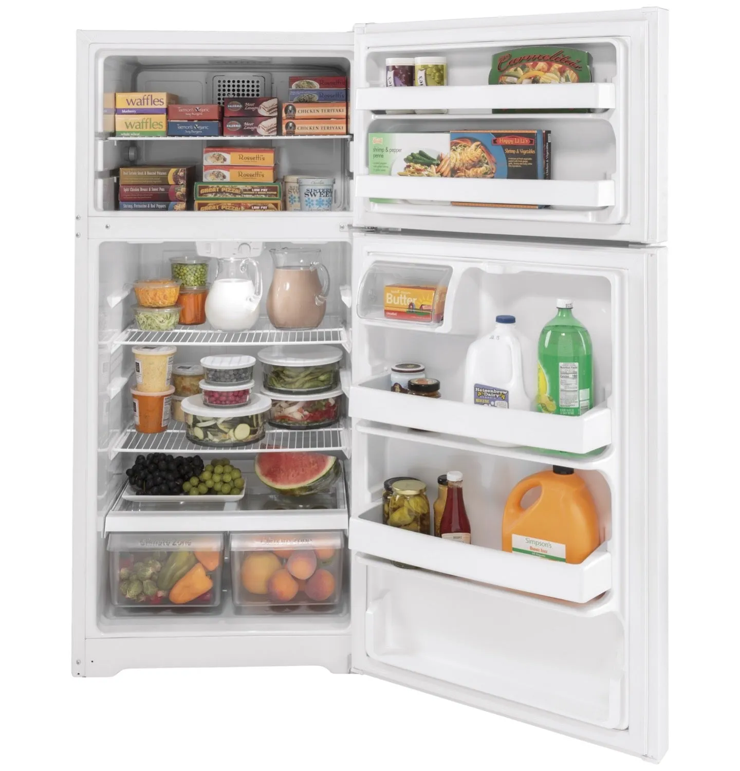 GE White Top Mount Refrigerator (15.6 Cu.Ft.) - GTE16DTNRWW