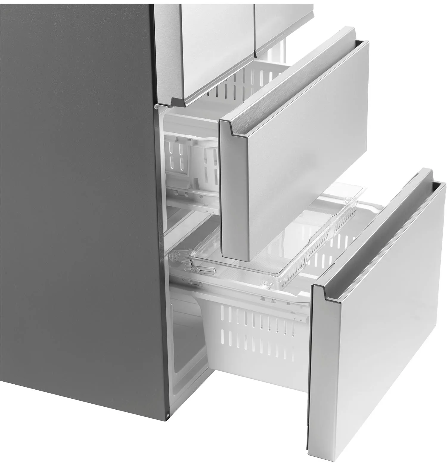 Haier Fingerprint Resistant Stainless Steel 4-Door French-Door Refrigerator (14.5 cu ft)- QJS15HYRFS