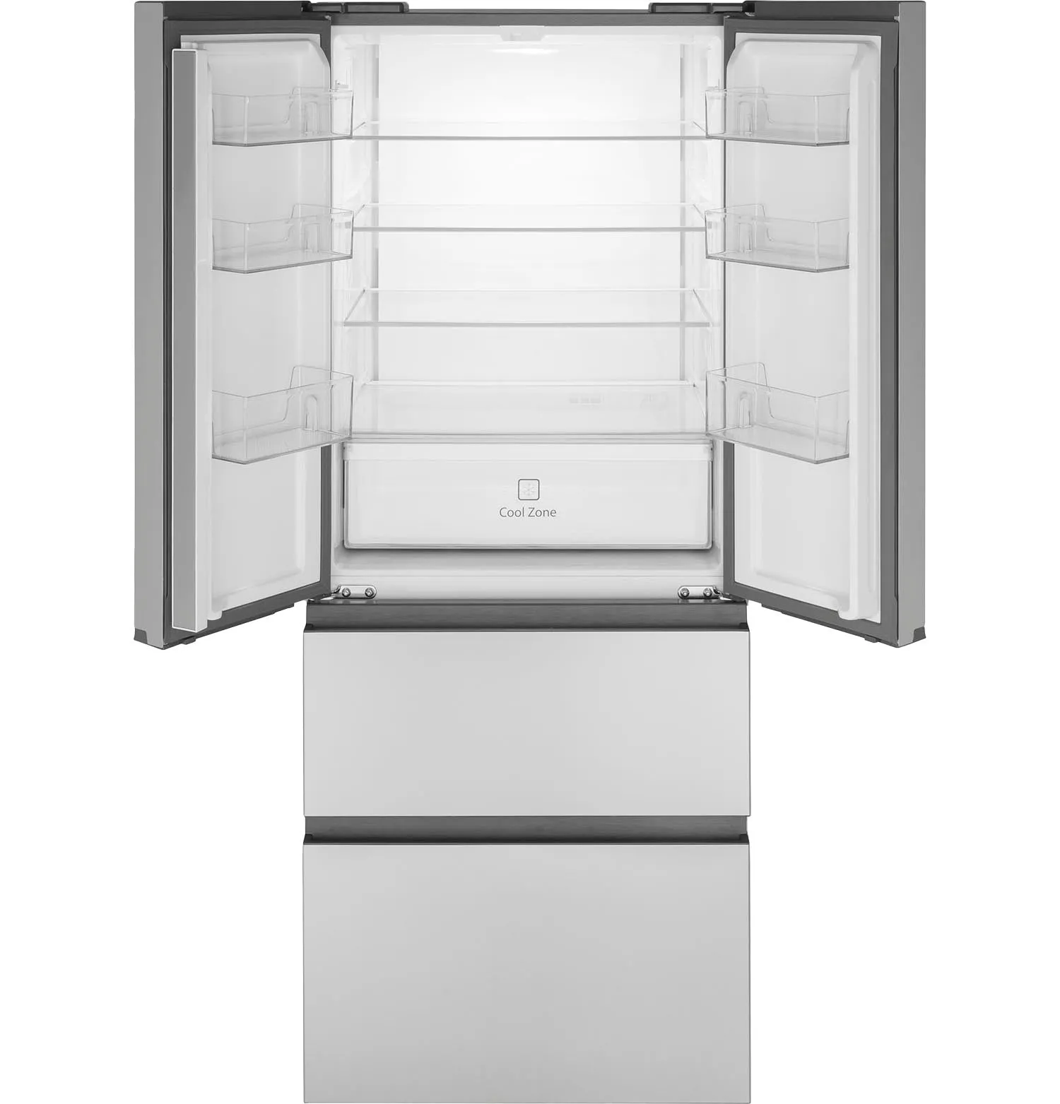 Haier Fingerprint Resistant Stainless Steel 4-Door French-Door Refrigerator (14.5 cu ft)- QJS15HYRFS