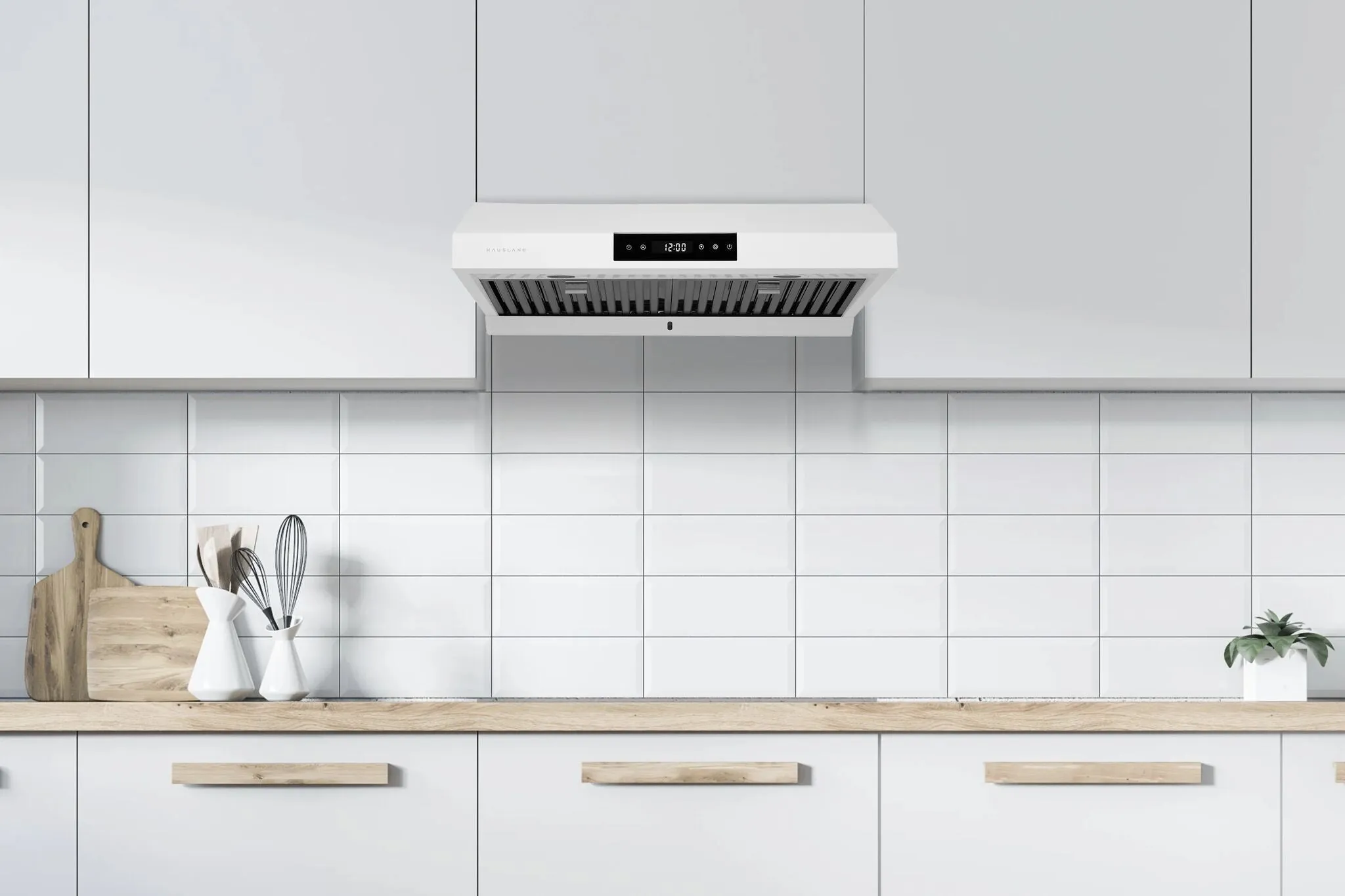 Hauslane Matte White 30" 860 CFM Under Cabinet Range Hood - UC-PS18WHT-30