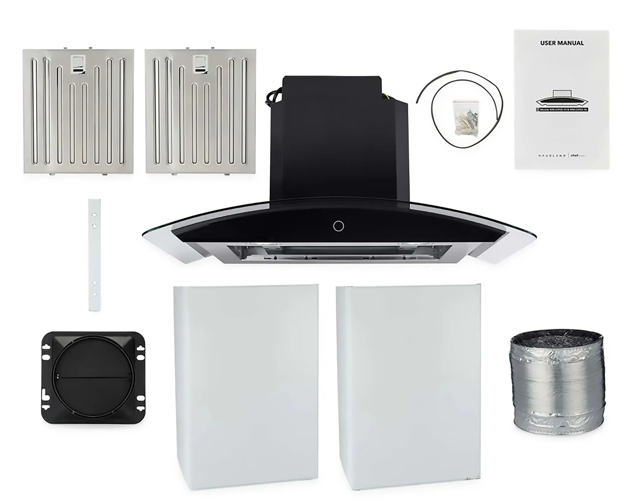 Hauslane Stainless Steel 30" 900 CFM Wall Mount Range Hood - WM-639SS-30
