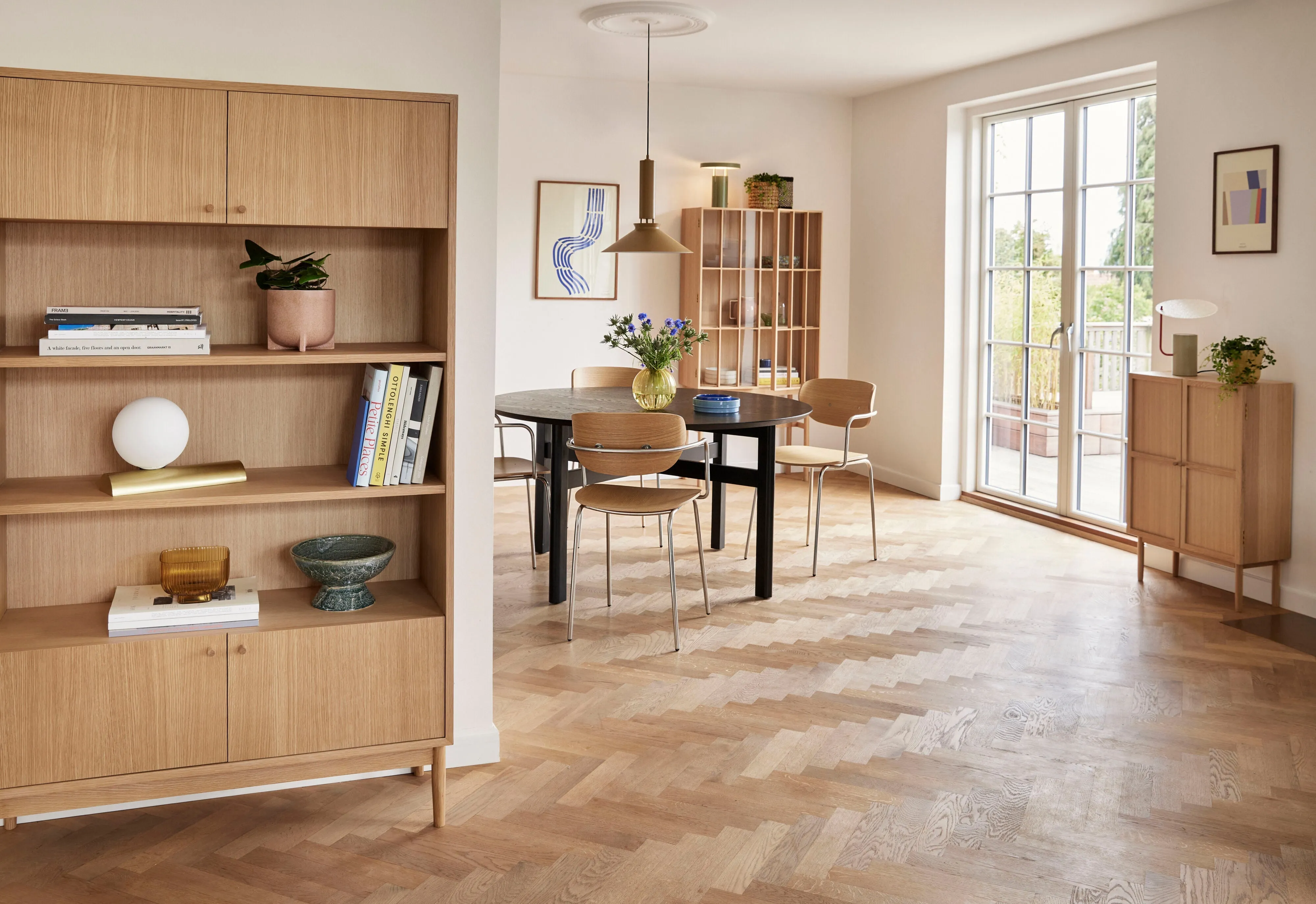 Hbsch Shoji Cabinet Tall Natural