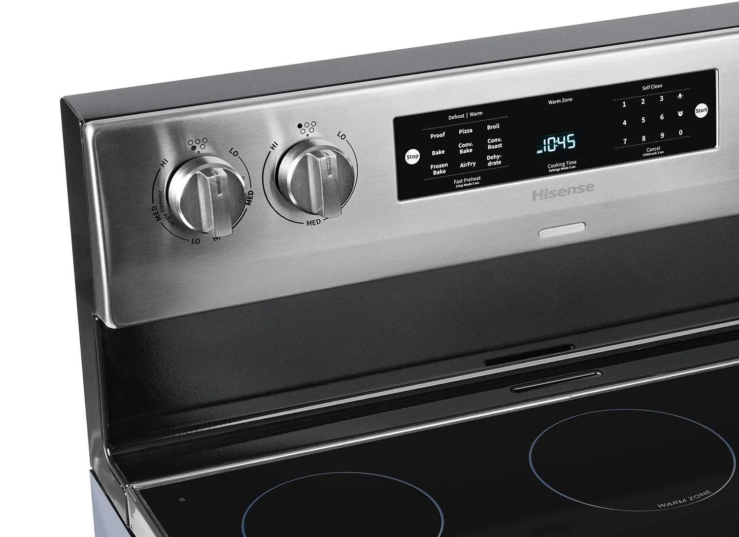 Hisense Stainless Steel Range True Convection with 11 Baking Programs Including Air Fry (5.8 Cu. Ft) - HBE3501CPS