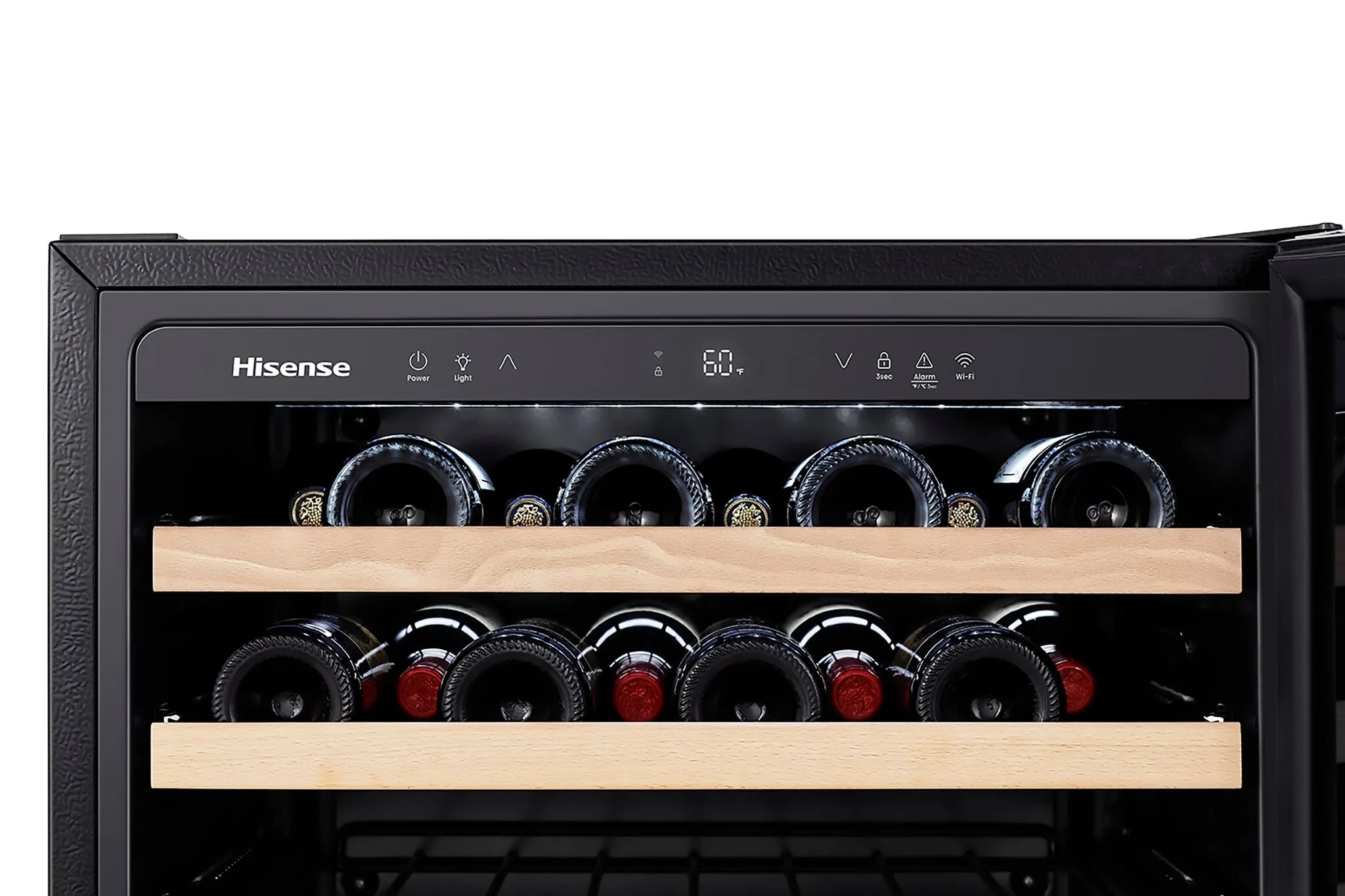 Hisense Stainless Steel Smart 54-Bottle Single Zone Wine Cooler (5.4 cu.ft) - HWS054N6SS
