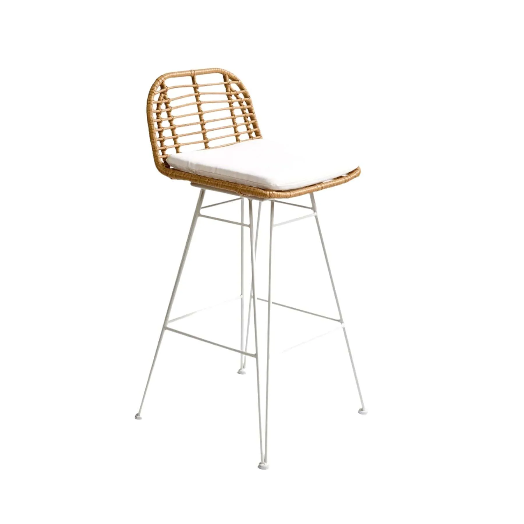 Jaipur Bar Stool | White Zoco Home