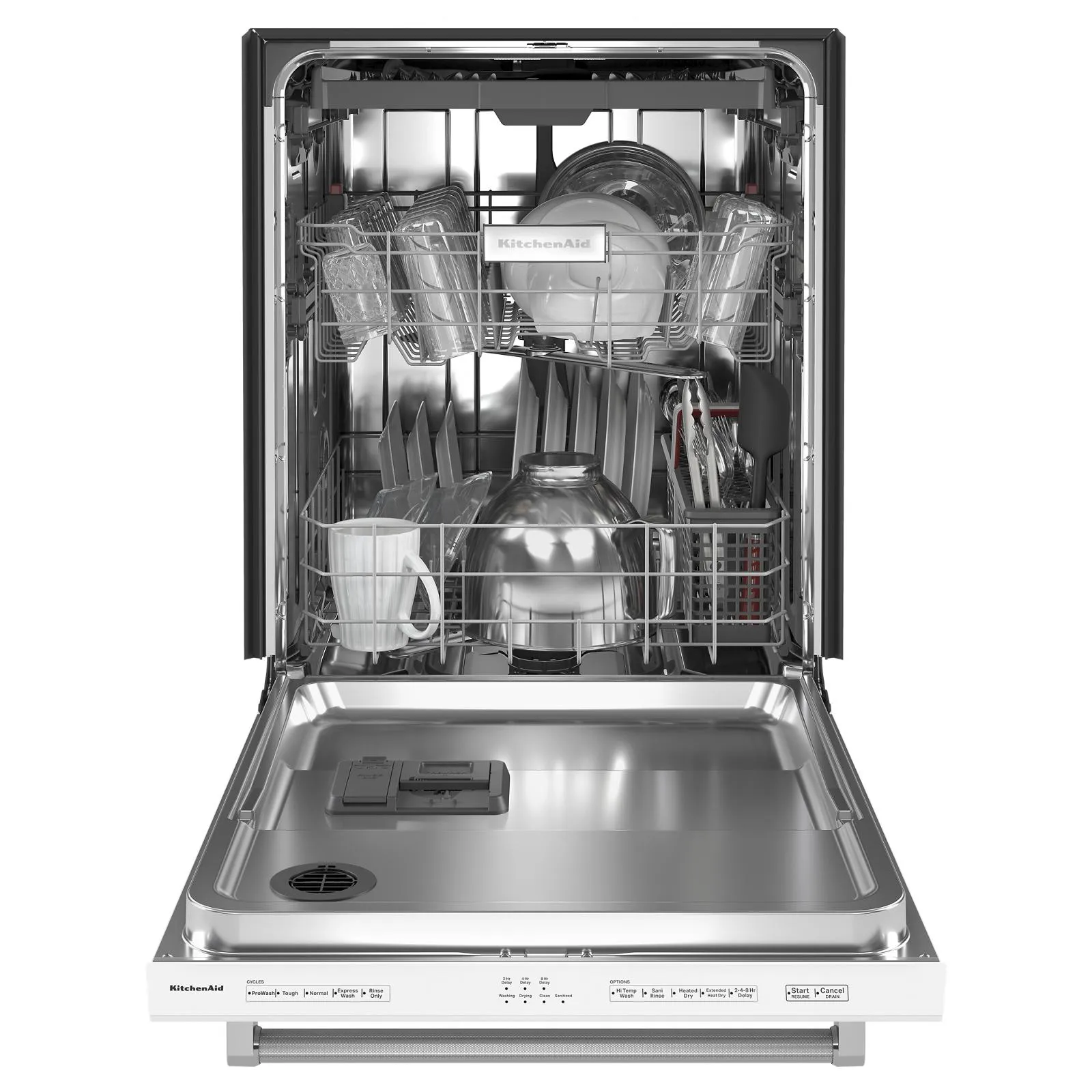 KitchenAid 24" White Dishwasher with Third Rack (39 dBA) - KDTE204KWH