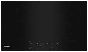 KitchenAid Black 36" 5-Element Electric Sensor Induction Cooktop - KCIG556JBL