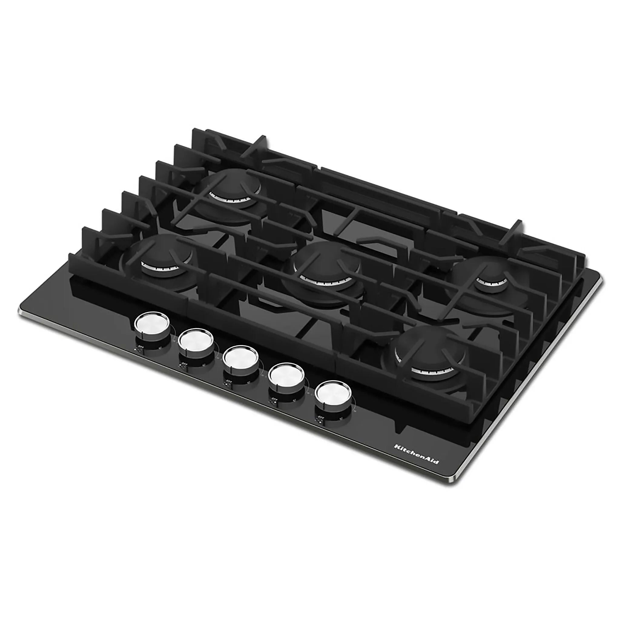 KitchenAid Black 36" Gas Cooktop - KCGG536PBL
