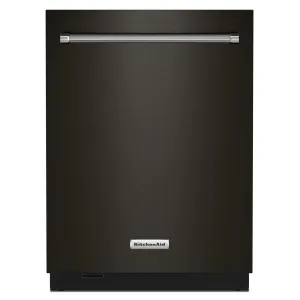 KitchenAid® Black Stainless 24" Dishwasher with Towel Bar Handle - KDTM604KBS