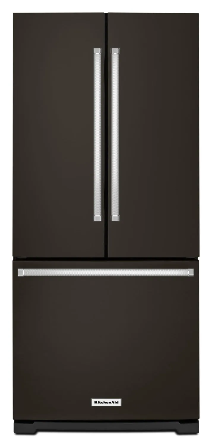 KitchenAid  Black Stainless Steel French Door Refrigerator (19.68 Cu. Ft.) - KRFF300EBS
