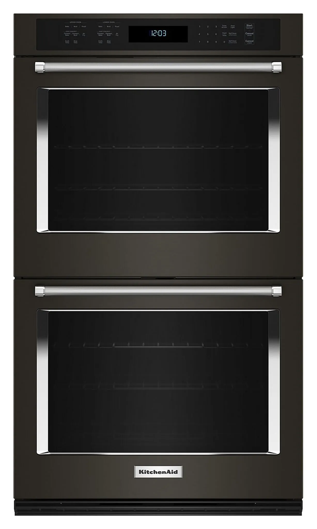 KitchenAid Black Stainless Steel with PrintShield™ Finish 30" Double Wall Oven (10.00 Cu Ft) - KOED530PBS