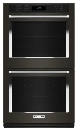KitchenAid Black Stainless Steel with PrintShield™ Finish 30" Double Wall Oven (10.00 Cu Ft) - KOED530PBS