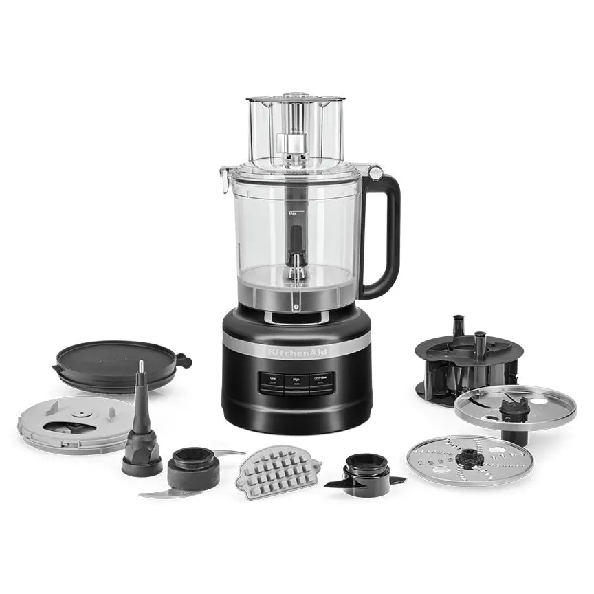 KitchenAid® Matte Black 13-Cup Food Processor with Dicing Kit - KFP1319BM