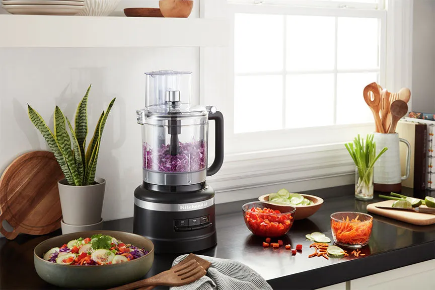 KitchenAid® Matte Black 13-Cup Food Processor with Dicing Kit - KFP1319BM