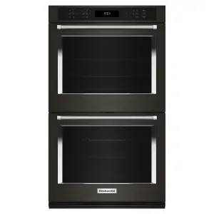 KitchenAid PrintShield™ Finish Black Stainless Steel 27" Double Wall Oven (8.6 Cu.Ft.) - KOED527PBS