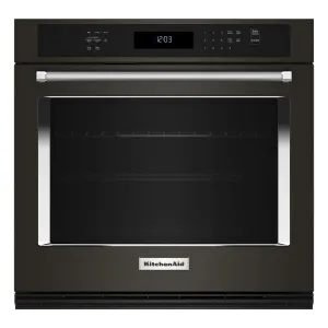 KitchenAid PrintShield™ Finish Black Stainless Steel 27" Wall Oven (4.3 Cu.ft.) - KOES527PBS