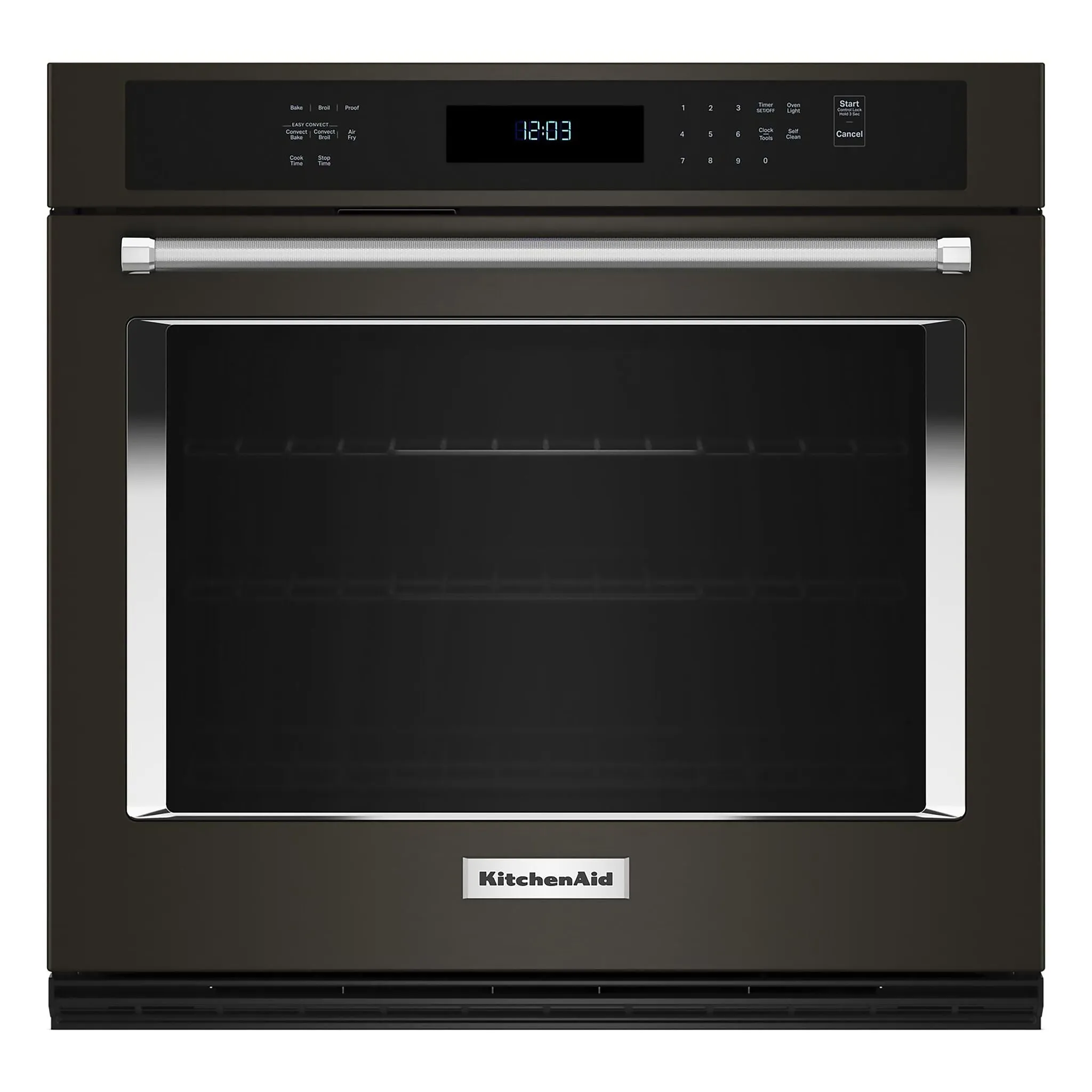 KitchenAid PrintShield™ Finish Black Stainless Steel 27" Wall Oven (4.3 Cu.ft.) - KOES527PBS