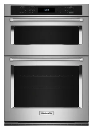 KitchenAid PrintShield Stainless 30" Wall Oven and Microwave Combination (5.0 Cu. Ft. / 1.4 Cu. Ft.) - KOEC530PPS