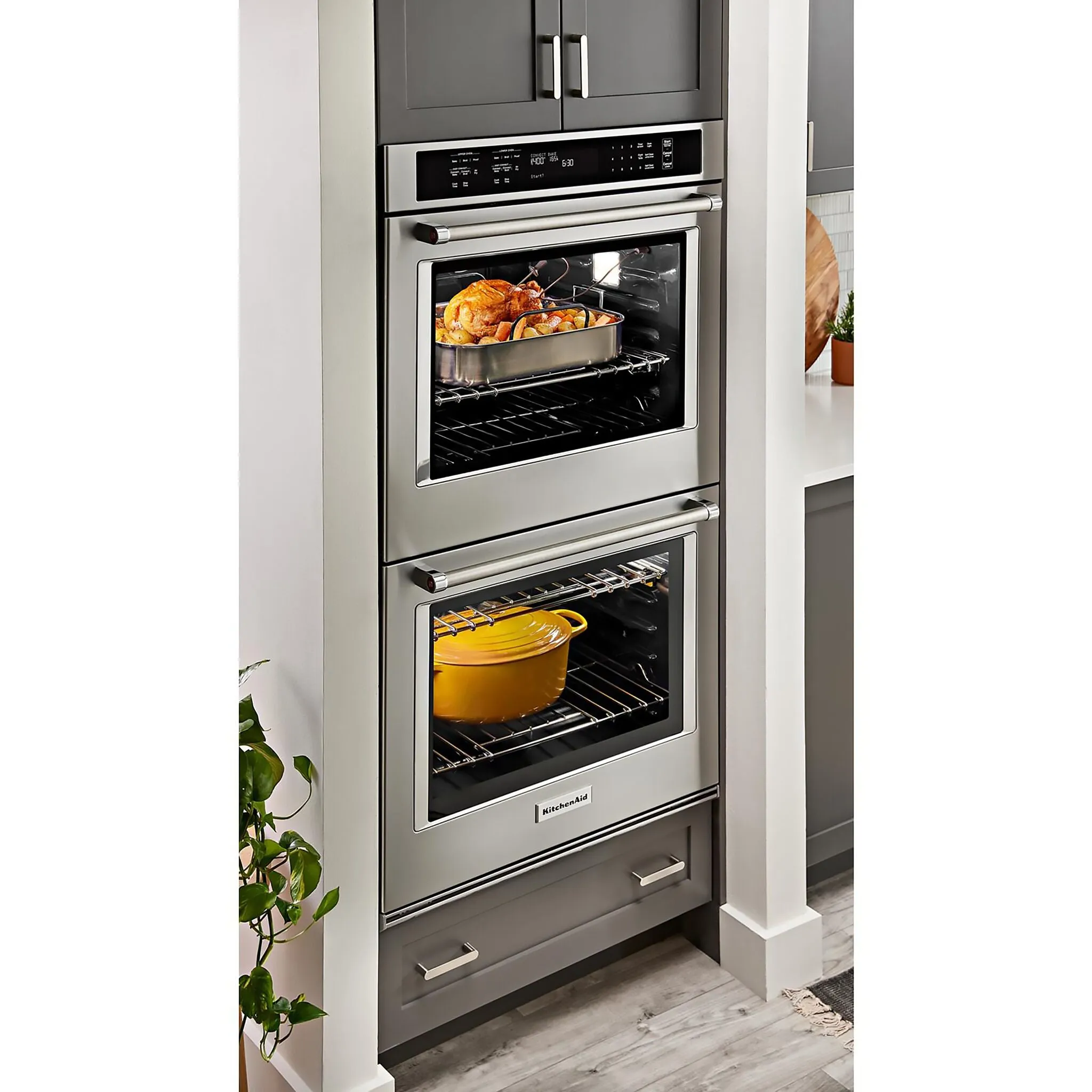 KitchenAid Stainless Steel 27" Double Wall Oven (8.6 Cu.Ft.) - KOED527PSS
