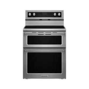 KitchenAid Stainless Steel Electric Double Oven Convection Range (6.7 Cu.Ft) - YKFED500ES