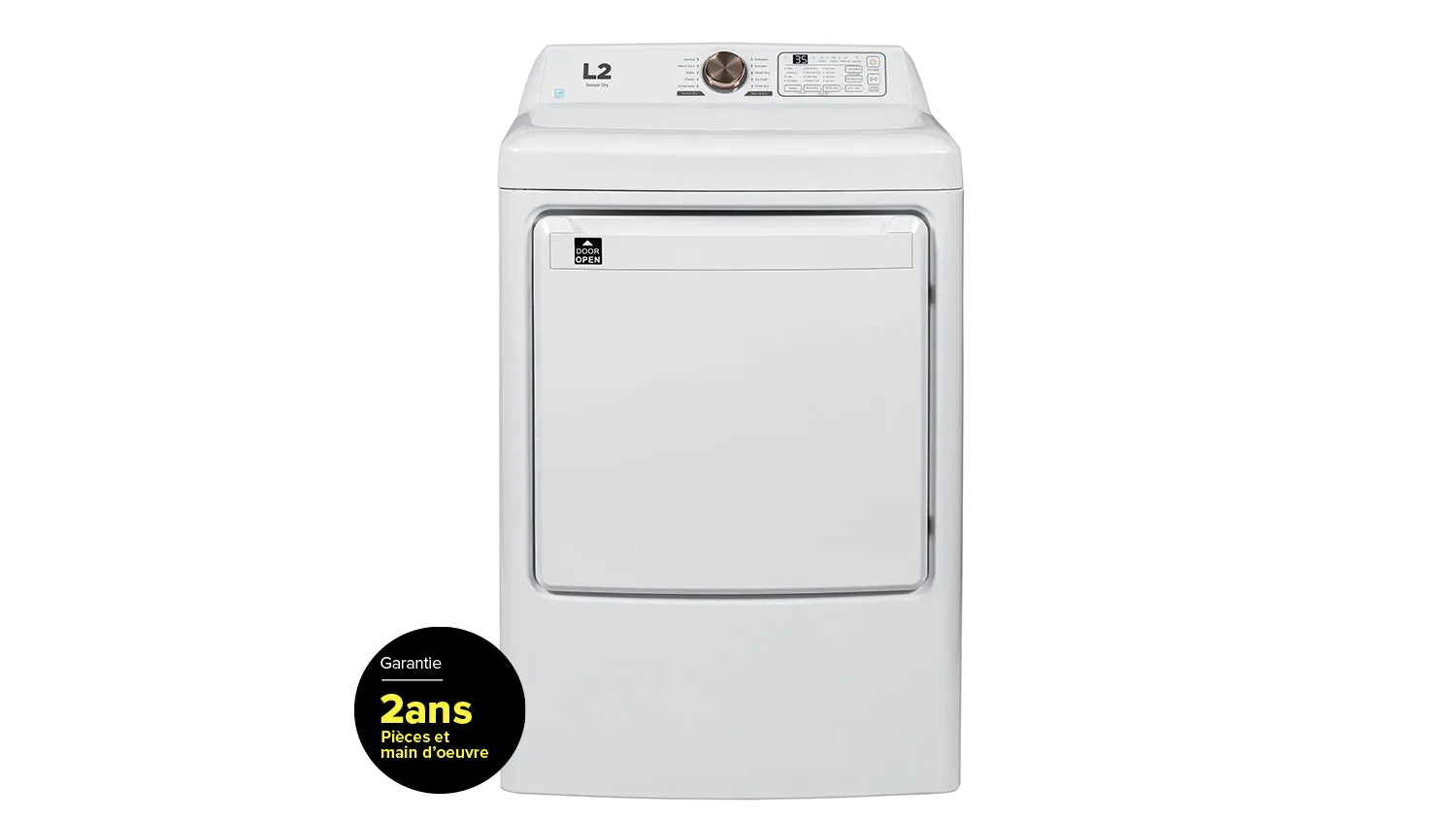 L2 White Electric Dryer (7.5 Cu. Ft) - LE52N1BWWC