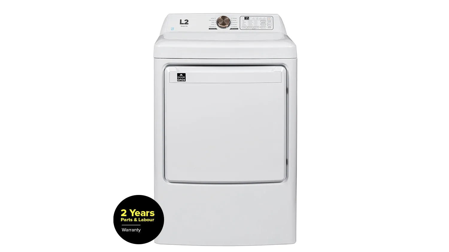 L2 White Electric Dryer (7.5 Cu. Ft) - LE52N1BWWC