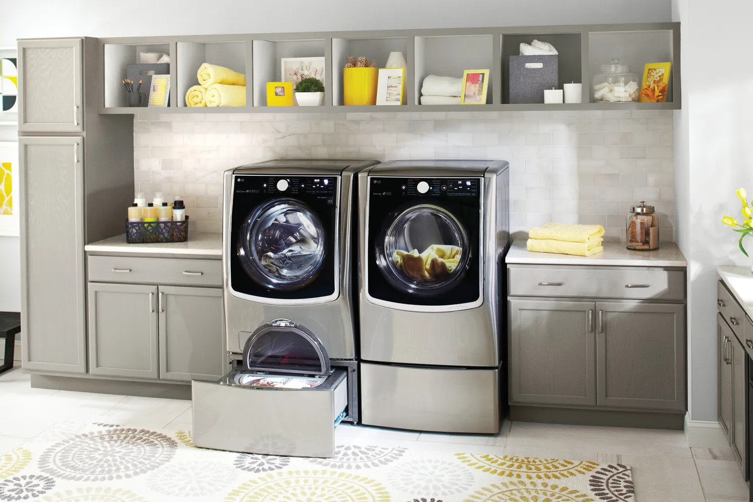LG Appliances Graphite Steel Sidekick™ Pedestal Washer (1.1 Cu. Ft.) - WD200CV
