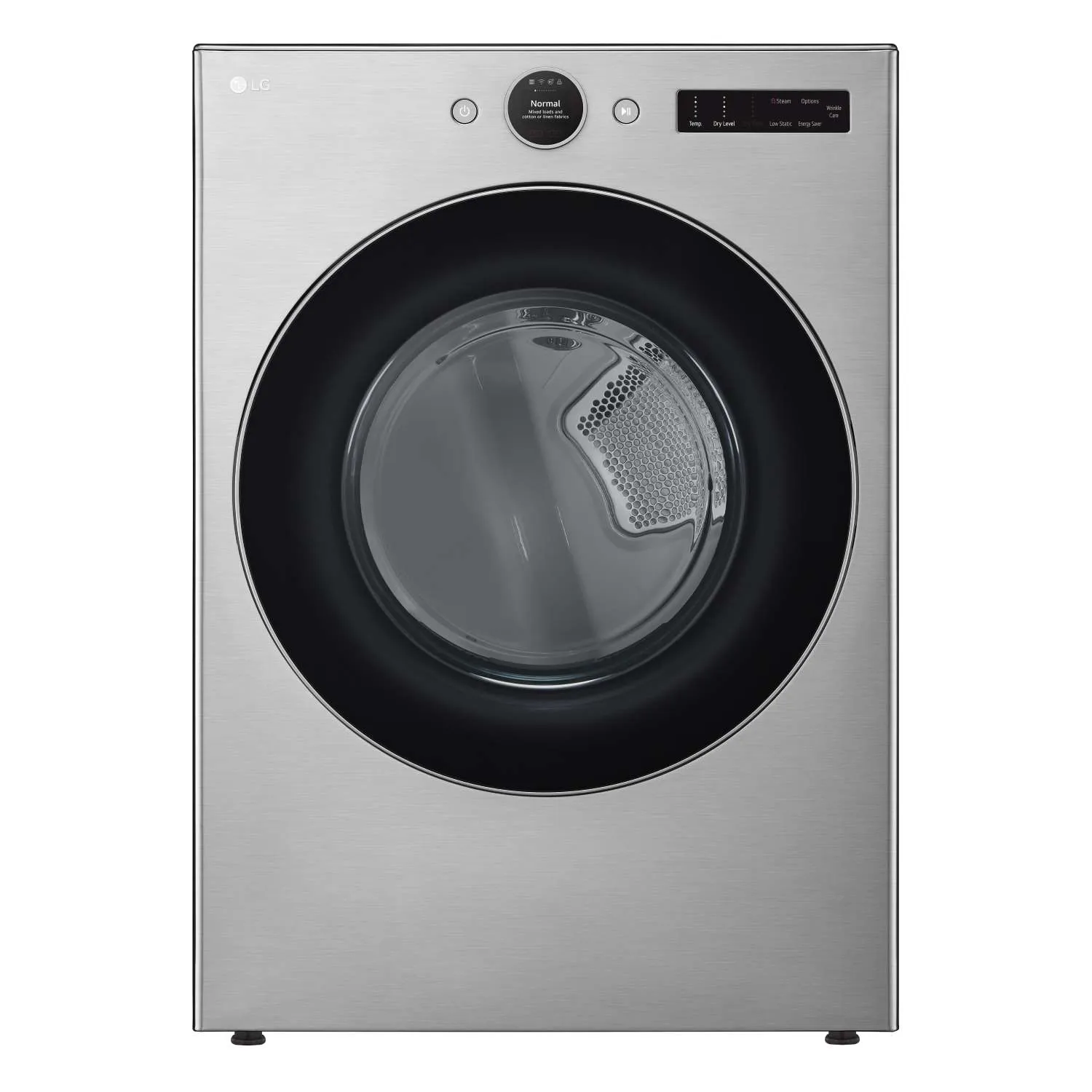 LG Graphite Steel 7.4 cu. ft. Ultra Large Capacity Smart Front Load Dryer with Built-In Intelligence & TurboSteam® - DLEX5500V