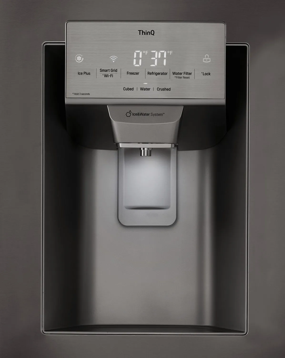 LG Smudge Resistant Black Stainless Steel 36" 28 Cu.ft French Door Refrigerator with Ice & Water Dispenser - LRFS28XBD