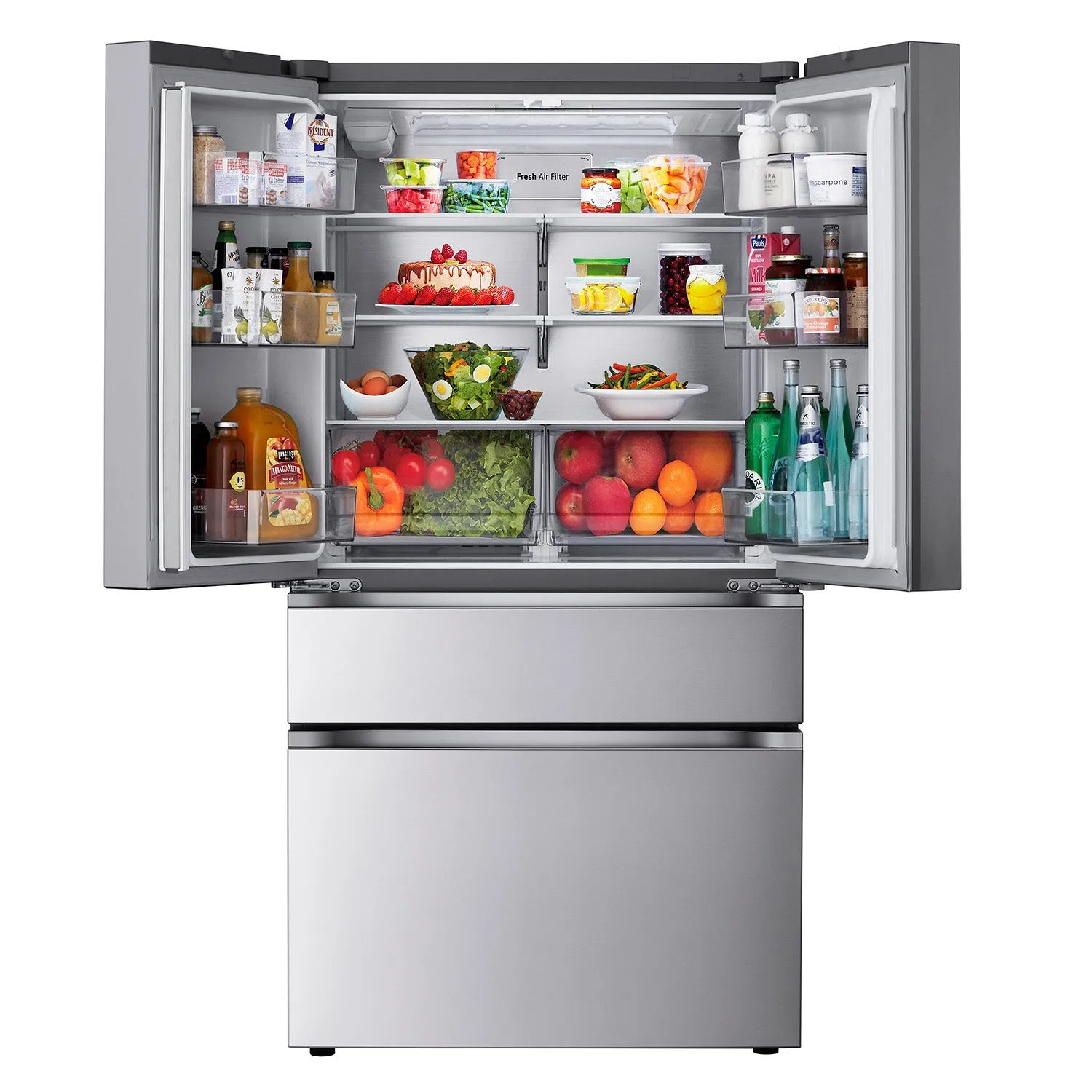 LG Smudge Resistant Stainless Steel 36" 4 Door French Door Refrigerator (30 Cu. Ft) - LF30S8210S