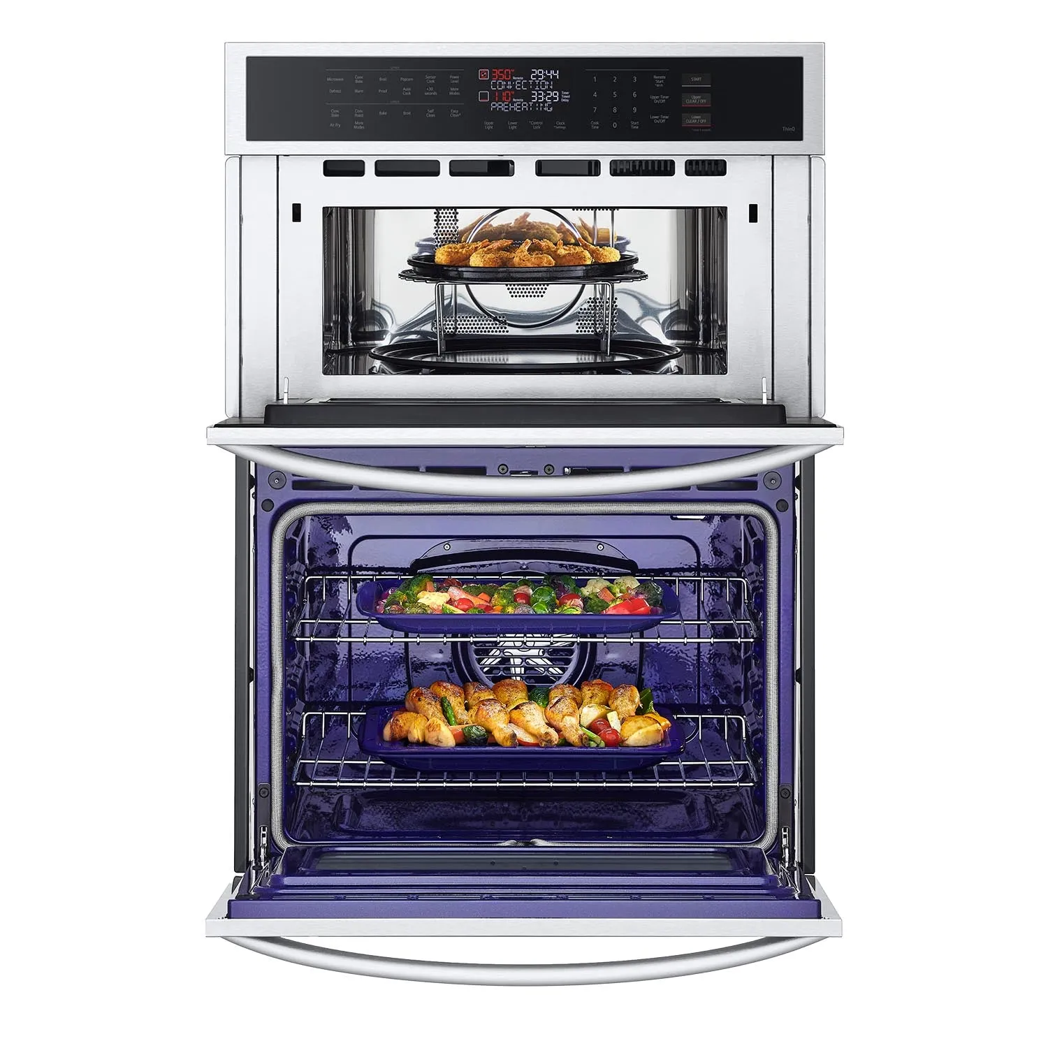 LG Smudge Resistant Stainless Steel Smart Combination Wall Oven with Fan Convection and Air Fry (6.4 Cu. Ft) - WCEP6423F