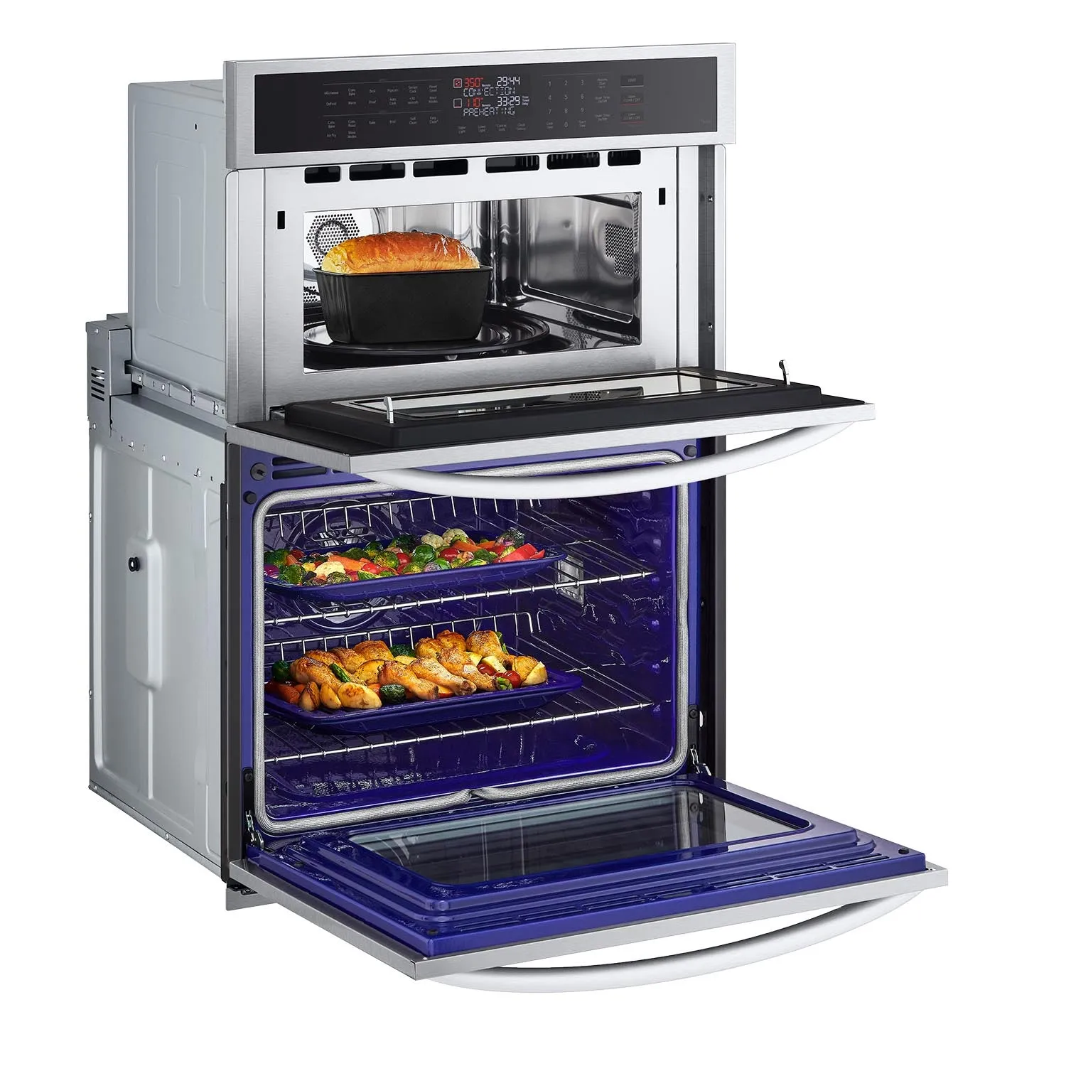 LG Smudge Resistant Stainless Steel Smart Combination Wall Oven with Fan Convection and Air Fry (6.4 Cu. Ft) - WCEP6423F
