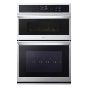 LG Smudge Resistant Stainless Steel Smart Combination Wall Oven with True Convection, InstaView®, Air Fry, Steam Sous Vide (6.4 Cu. Ft) - WCEP6427F