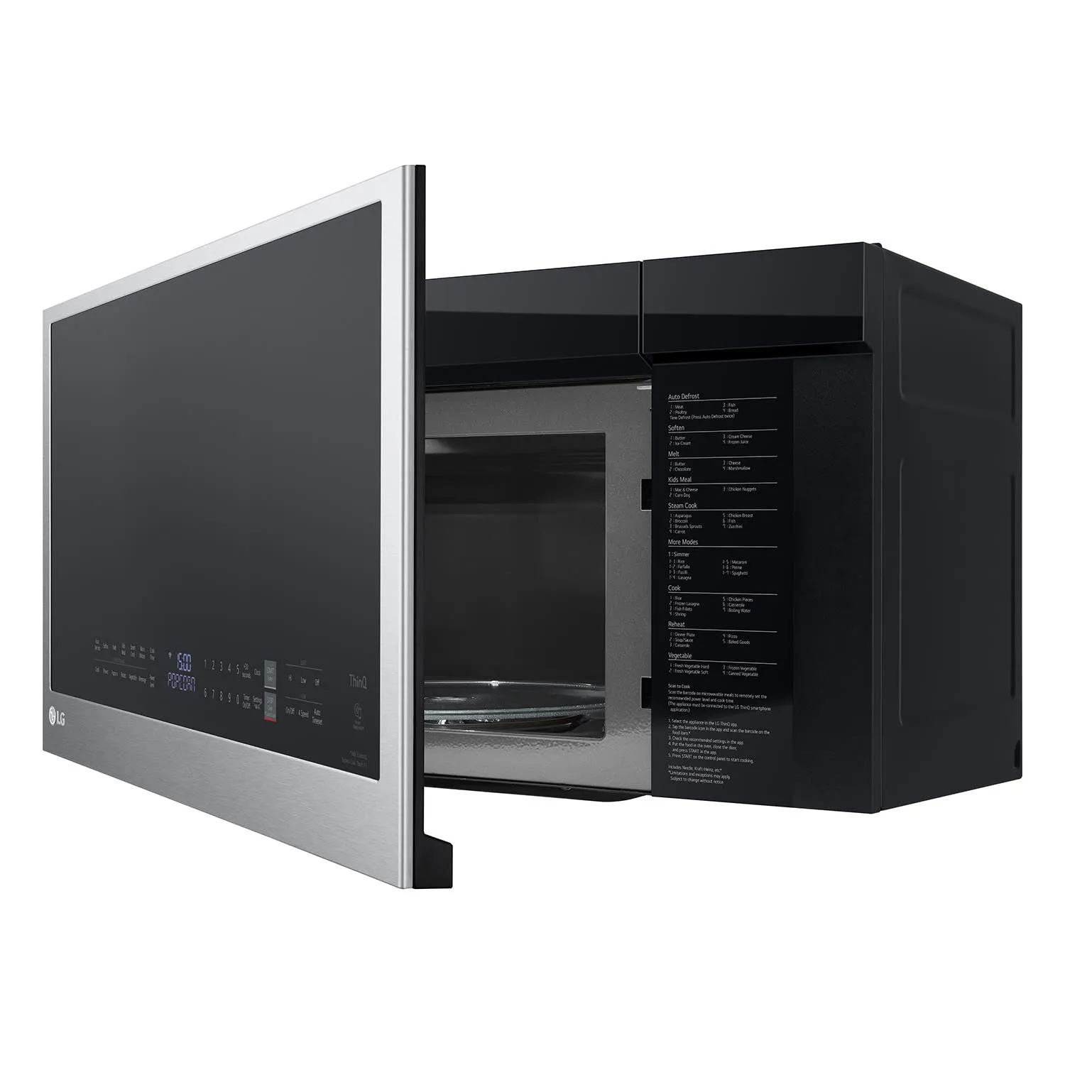 LG Smudge Resistant Stainless Steel Smart Wi-Fi Enabled Over-the-Range Microwave with EasyClean® (2.0 cu. ft.) - MVEL2033F