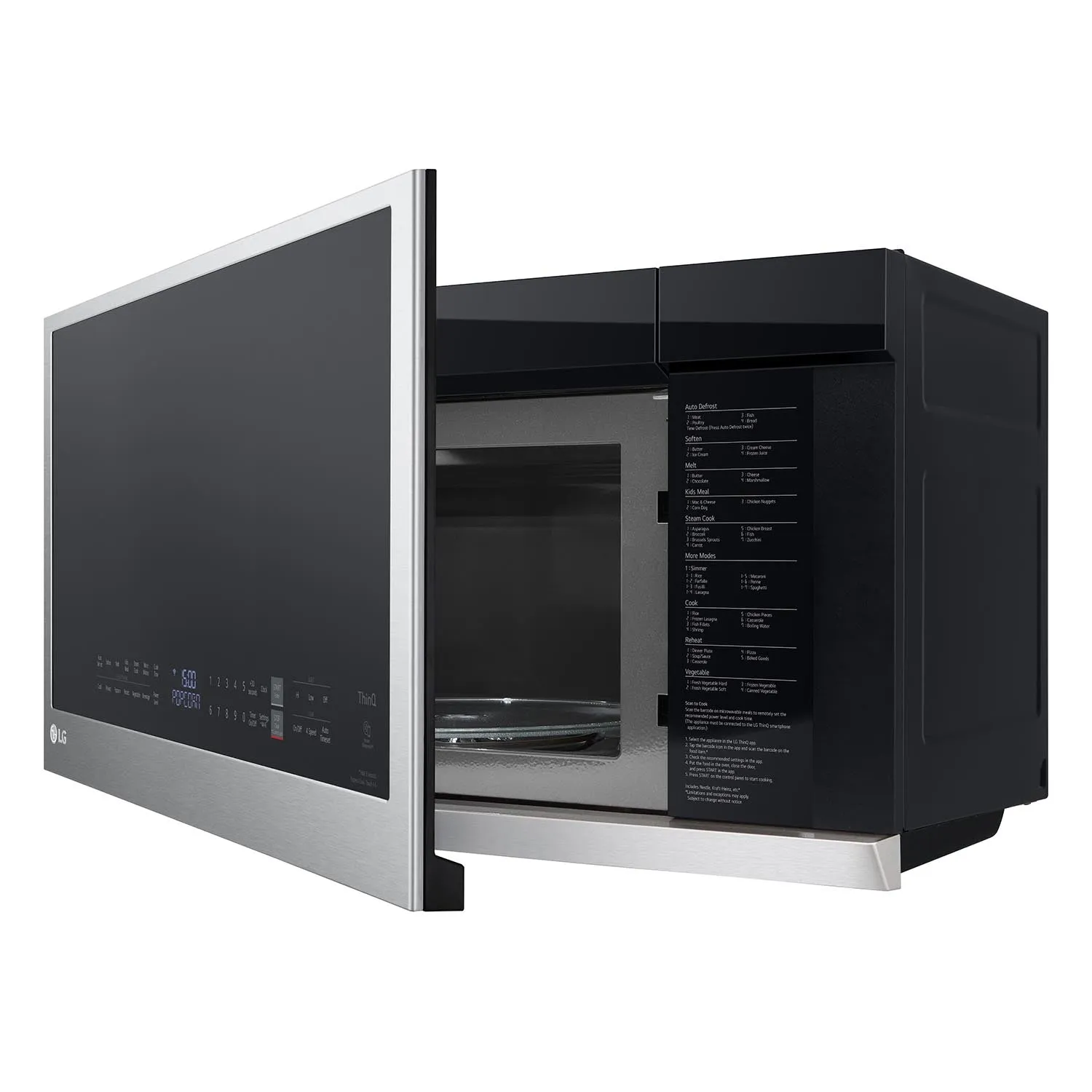 LG Smudge Resistant Stainless Steel Smart Wi-Fi Enabled Over-the-Range Microwave with ExtendaVent® 2.0 & EasyClean® (2.1 cu. ft.) - MVEL2137F