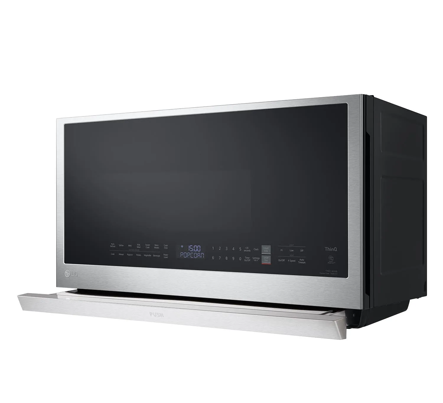 LG Smudge Resistant Stainless Steel Smart Wi-Fi Enabled Over-the-Range Microwave with ExtendaVent® 2.0 & EasyClean® (2.1 cu. ft.) - MVEL2137F