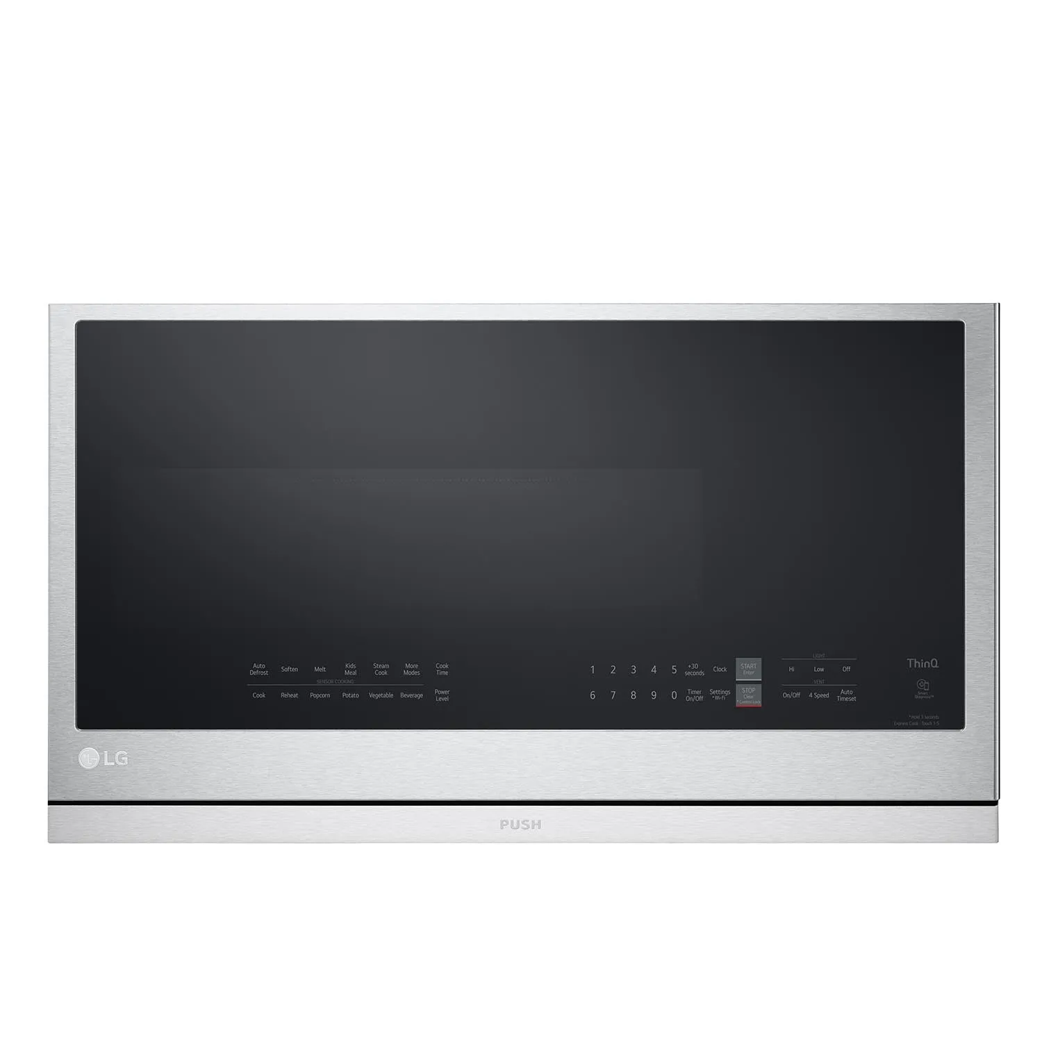 LG Smudge Resistant Stainless Steel Smart Wi-Fi Enabled Over-the-Range Microwave with ExtendaVent® 2.0 & EasyClean® (2.1 cu. ft.) - MVEL2137F