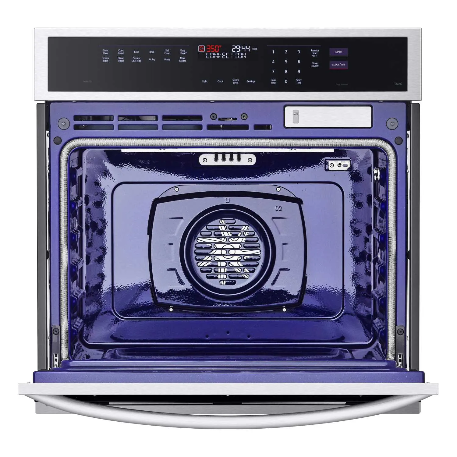 LG Stainless Steel 29.75" Smart Single Wall Oven with 
True Convection, InstaView®, Air Fry and 
Steam Sous Vide (4.7 Cu. Ft.) - WSEP4727F