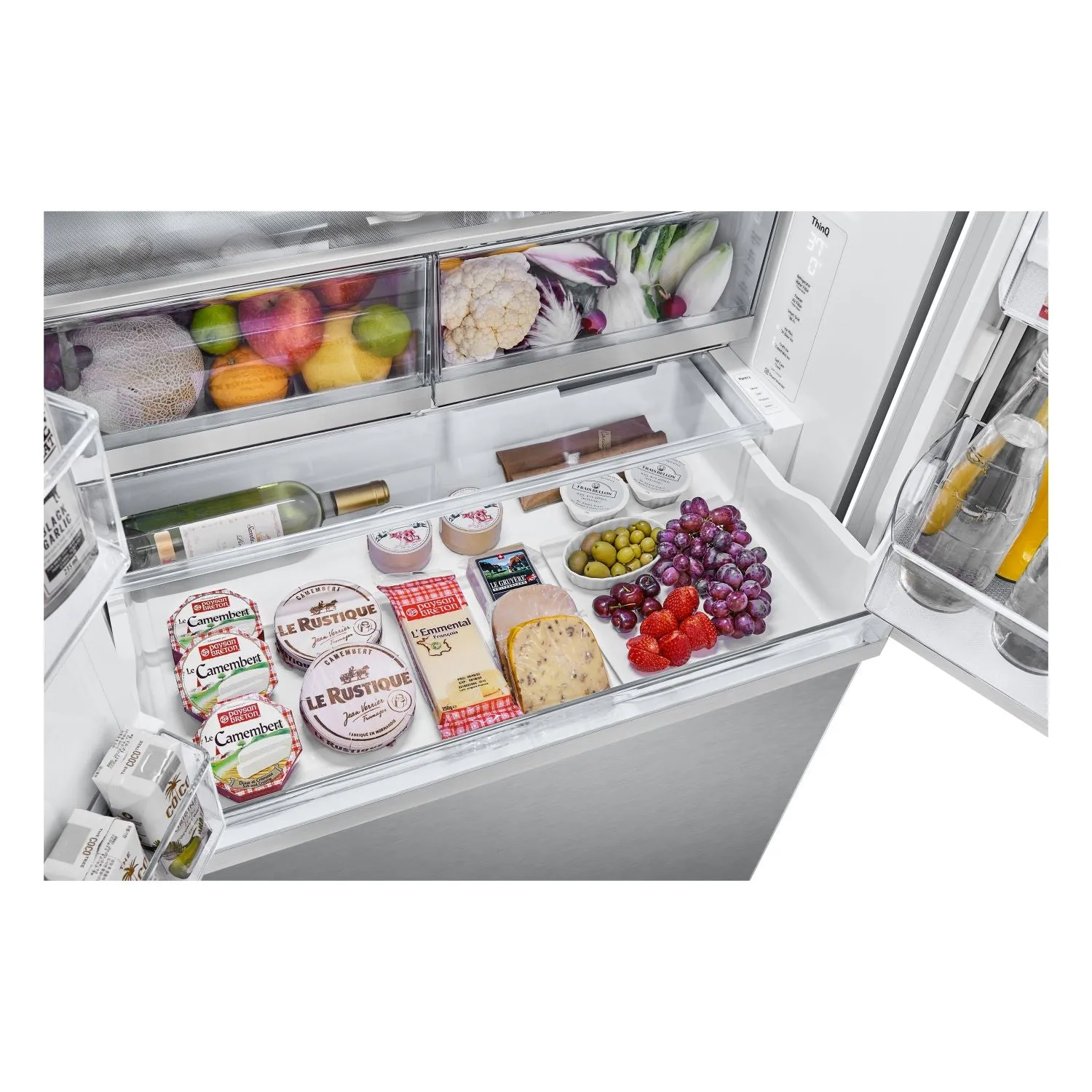LG Stainless Steel 35.75" Smart Mirror InstaView™ Door-in-Door® Refrigerator (31 Cu.Ft.) - LRYKS3106S