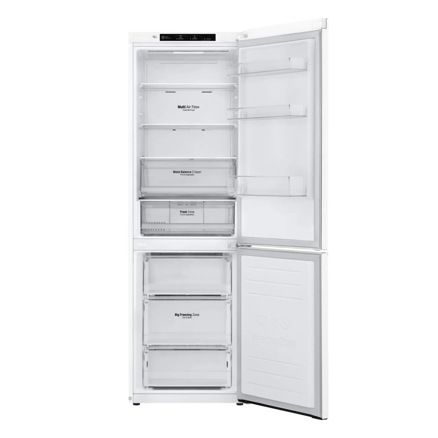 LG White 24" Counter Depth Bottom Freezer Refrigerator with DoorCooling  (12 Cu. Ft.) - LBNC12231W