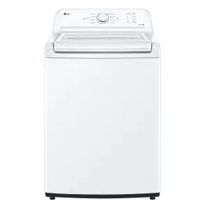 LG White Top Load Washer with Agitator and SlamProof® Glass Lid (4.8 Cu. Ft) -WT6105CW