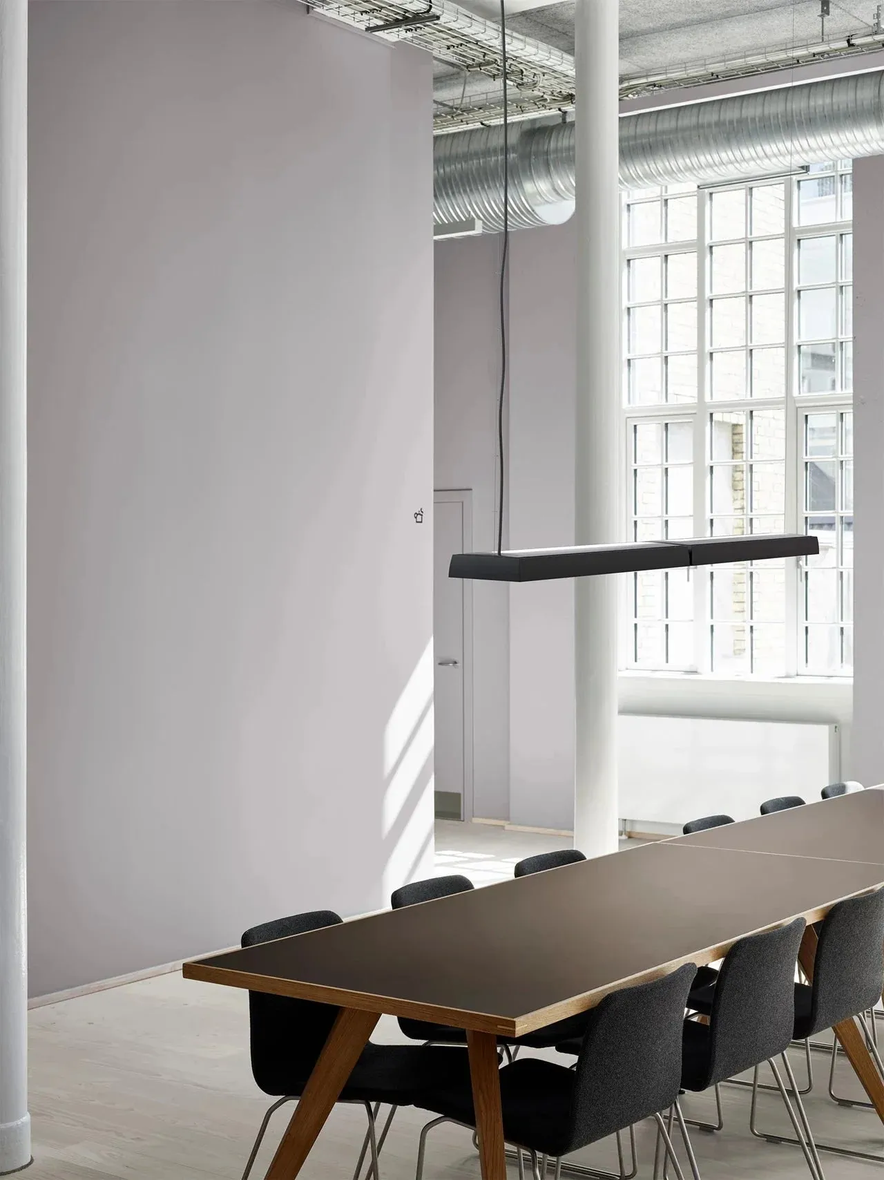Louis Poulsen Lp Slim Box Suspended Lamp Double4828 Lumens Dali, Dark Aluminium