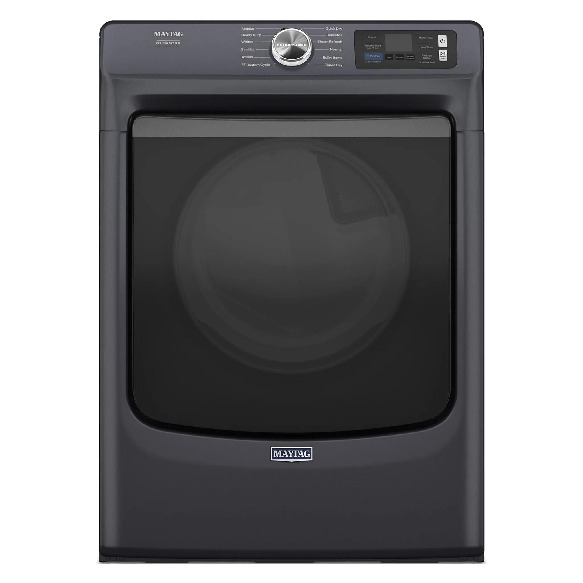 Maytag Midnight Steel Electric Dryer with Pet Pro (7.4 Cu.Ft.) - YMED7020RF