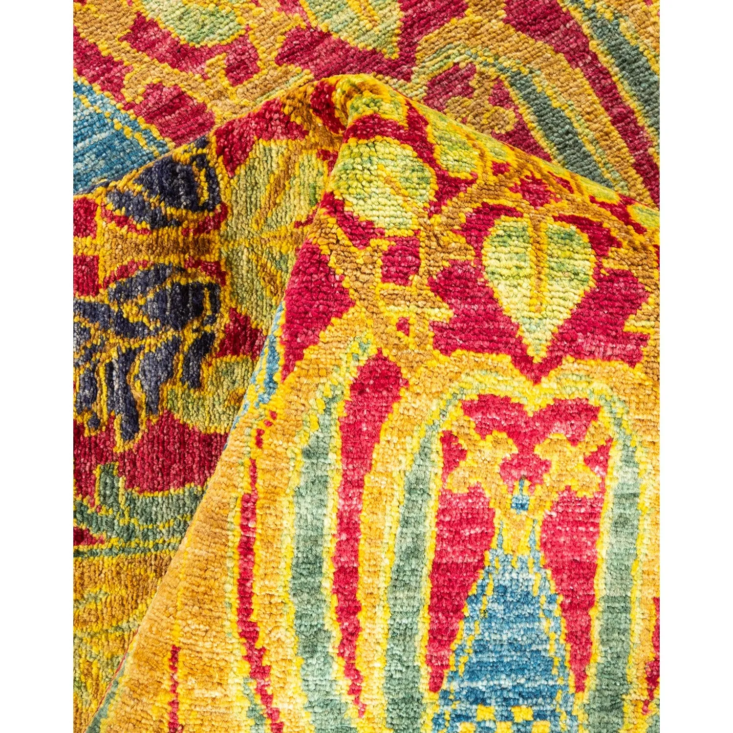 Multicolored Transitional Wool Rug - 9' x 11'7"